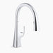 Kohler - Graze Touchless Pull-down Kitchen Sink Faucet With Three-function Sprayhead - Polished Chrome