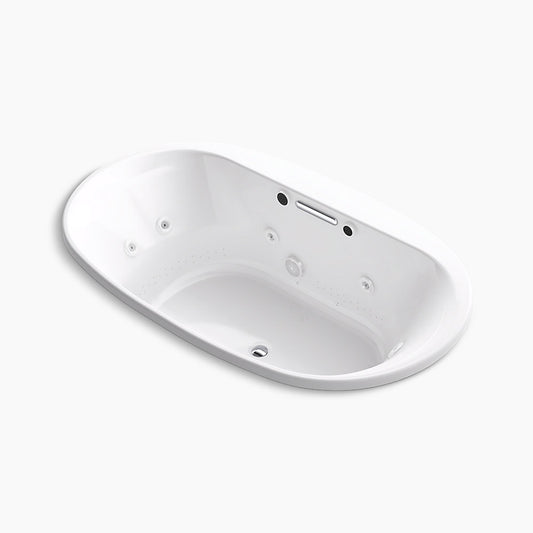 Kohler Underscore 71-1/2" X 41-1/2" Heated Bubblemassage Air Bath With Whirlpool, Center Drain