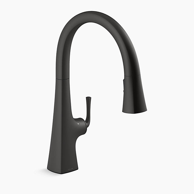 Kohler - Graze Touchless Pull-down Kitchen Sink Faucet With Three-function Sprayhead - Matte Black