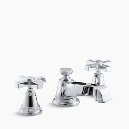 Kohler Pinstripe Pure Widespread Bathroom Sink Faucet With Cross Handles, 1.2 Gpm