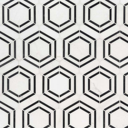 MSI Backsplash and Wall Tile Georama Nero Polished Marble Tile