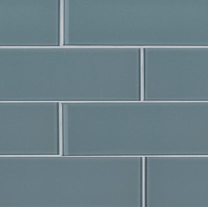 MSI Backsplash and Wall Tile Harbor Gray Subway Glass Tile 3" x 9" 8mm