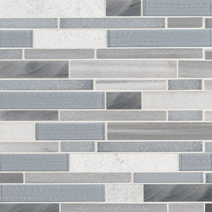 MSI Backsplash and Wall Tile Harlow Interlocking Glass Tile 8mm 12" x 12"