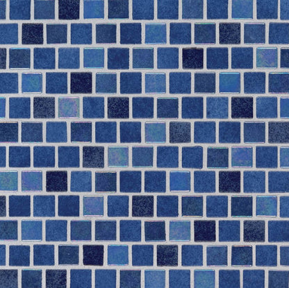 MSI Backsplash and Wall Tile Hawaiian Blue Glass Mosaic Tile 1" x 1" 4mm