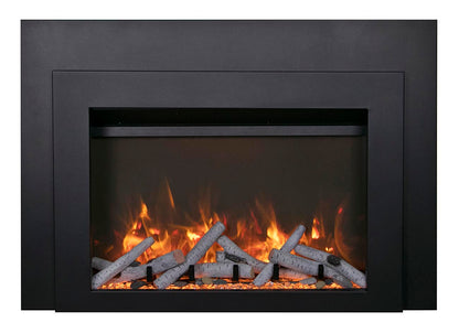 Sierra Flame INS-FM-34 Electric Insert – Electric Fireplace Insert with Black Steel Surround
