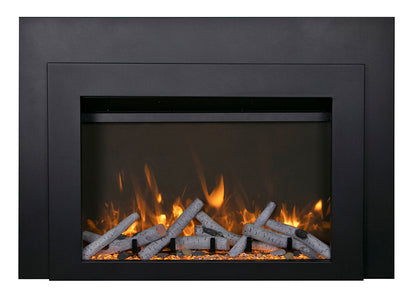 Amantii Ins-fm-30 Electric Insert – Electric Fireplace Insert With Black Steel Surround