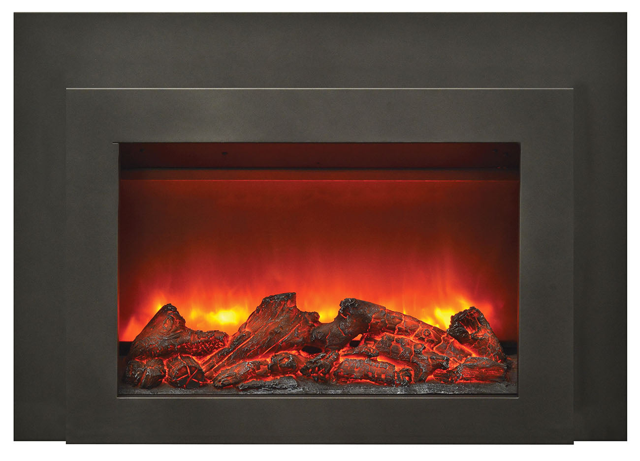 Sierra Flame INS-FM-34 Electric Insert – Electric Fireplace Insert with Black Steel Surround