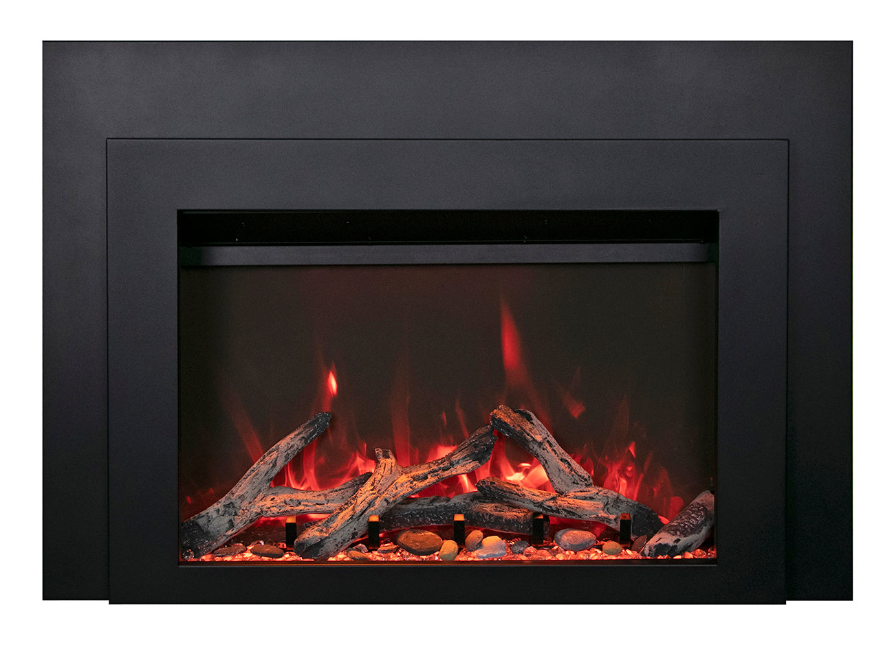 Amantii Ins-fm-30 Electric Insert – Electric Fireplace Insert With Black Steel Surround
