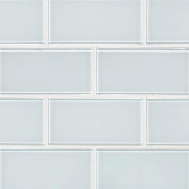 MSI Backsplash and Wall Tile Ice Subway Glass Tile 3" x 6" 8mm