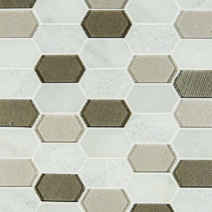 MSI Backsplash and Wall Tile Inessa Blanco Picket Pattern 12" x 12" 8mm