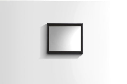 Kube Bath 30" Wide Bathroom Mirror With Shelf – Black