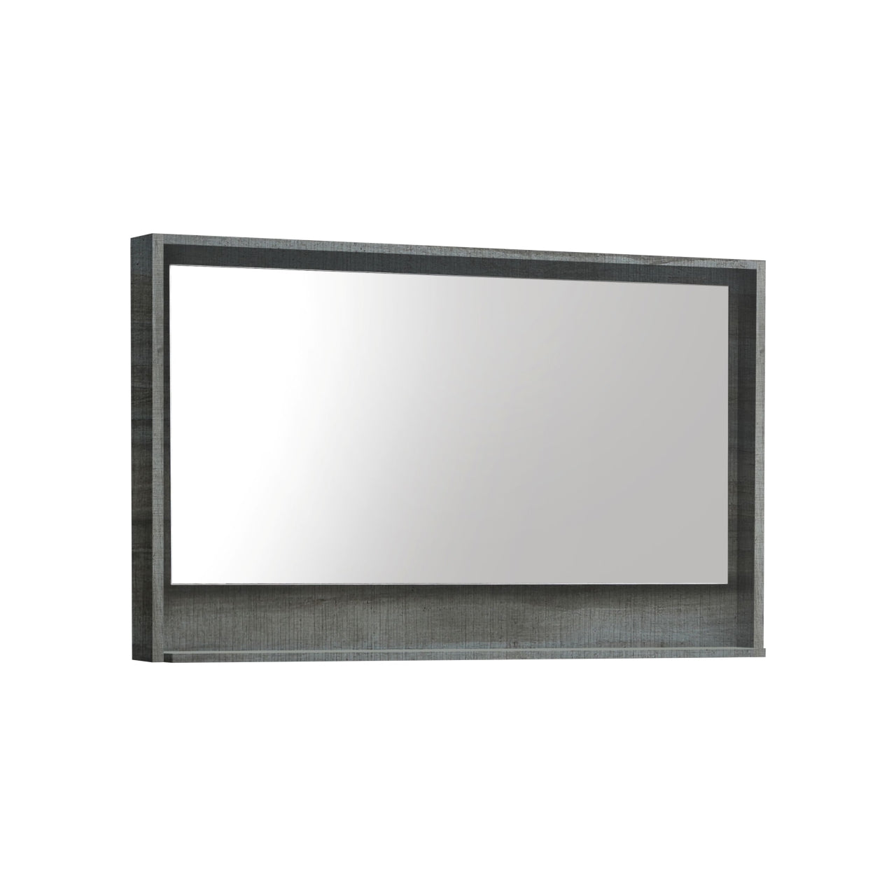 Kube Bath 48" Wide Bathroom Mirror With Shelf – Ocean Gray