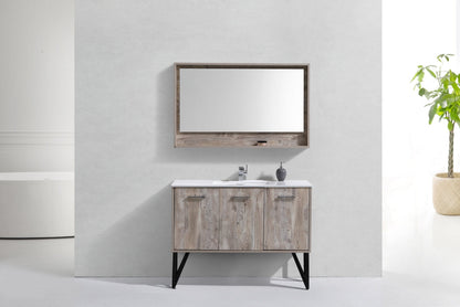 Kube Bath Bosco 48" Bathroom Vanity With White Quartz Countertop With 2 Doors And 2 Drawers