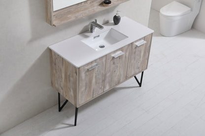 Kube Bath Bosco 48" Bathroom Vanity With White Quartz Countertop With 2 Doors And 2 Drawers