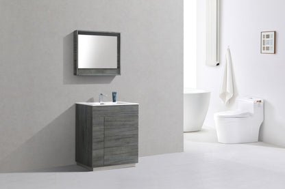 Kube Bath Milano 30" Single Sink Floor Mount Modern Bathroom Vanity
