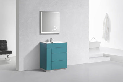 Kube Bath Milano 30" Single Sink Floor Mount Modern Bathroom Vanity