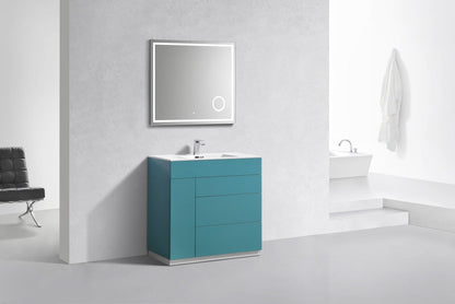 Kube Bath Milano 36" Single Sink Floor Mount Modern Bathroom Vanity