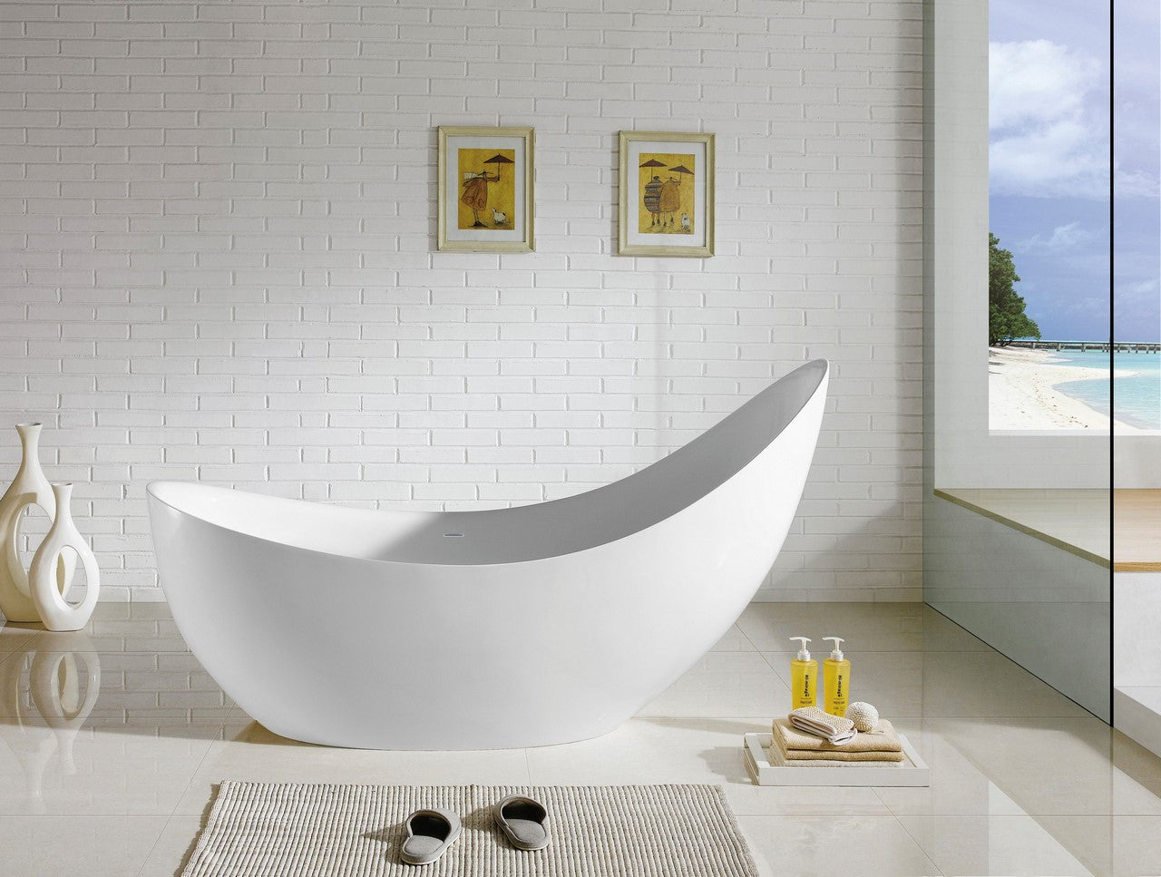 Kube Salto Free Standing Bathtub Collection in 67" and 80"