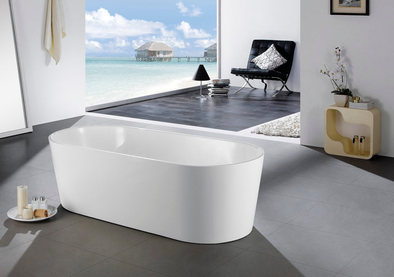 Kube Bath Ovale 59” Free Standing Bathtub