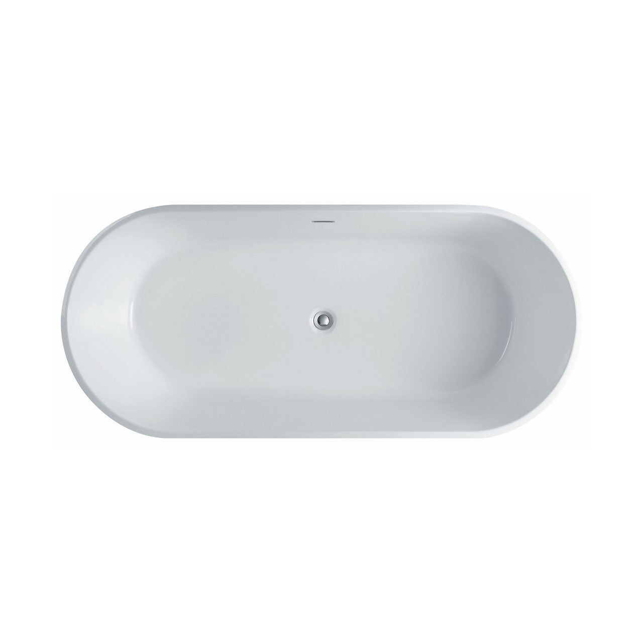 Kube Bath Ovale 66.2" x 31.6" x 22.5" Free Standing Bathtub