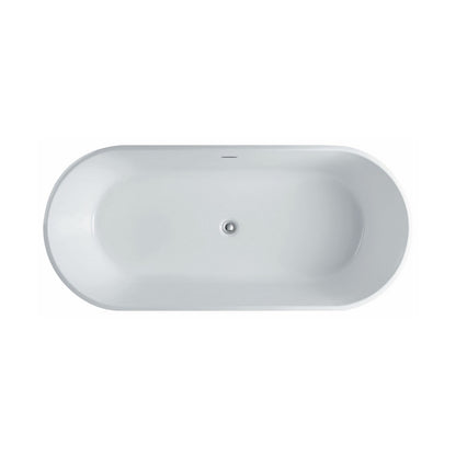 Kube Bath Ovale 66.2" x 31.6" x 22.5" Free Standing Bathtub