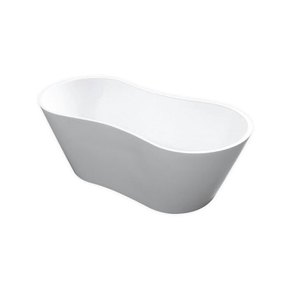 Kube Bath Onde 66" x 29.8" x 23.5" Free Standing Bathtub