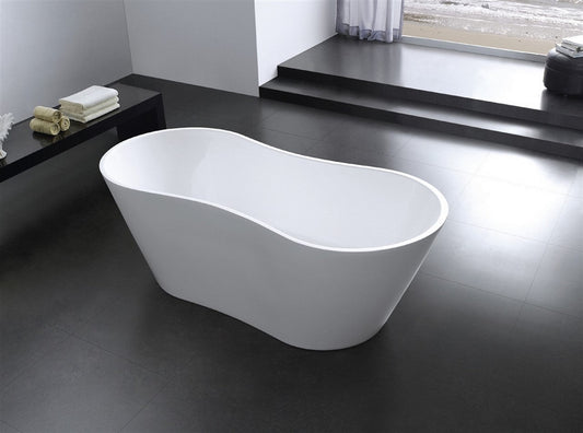 Kube Bath Onde 66" x 29.8" x 23.5" Free Standing Bathtub