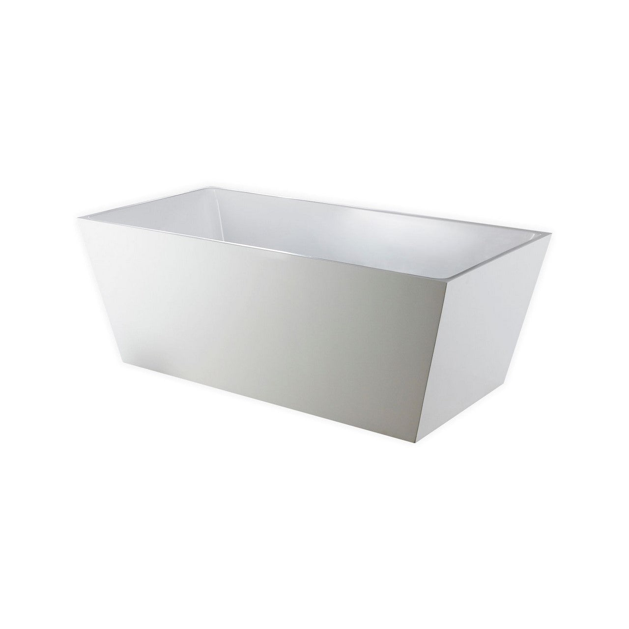 Kube Bath Squadra Free Standing Bathtub Collection in 59" 63" and 67"