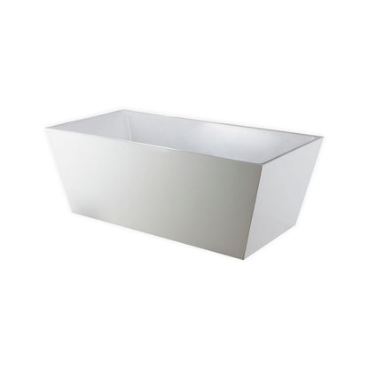 Kube Bath Squadra Free Standing Bathtub Collection in 59" 63" and 67"