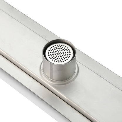 Kube Bath 28" Stainless Steel Linear Grate Shower Drain