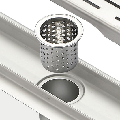 Kube Bath 28" Stainless Steel Linear Grate Shower Drain