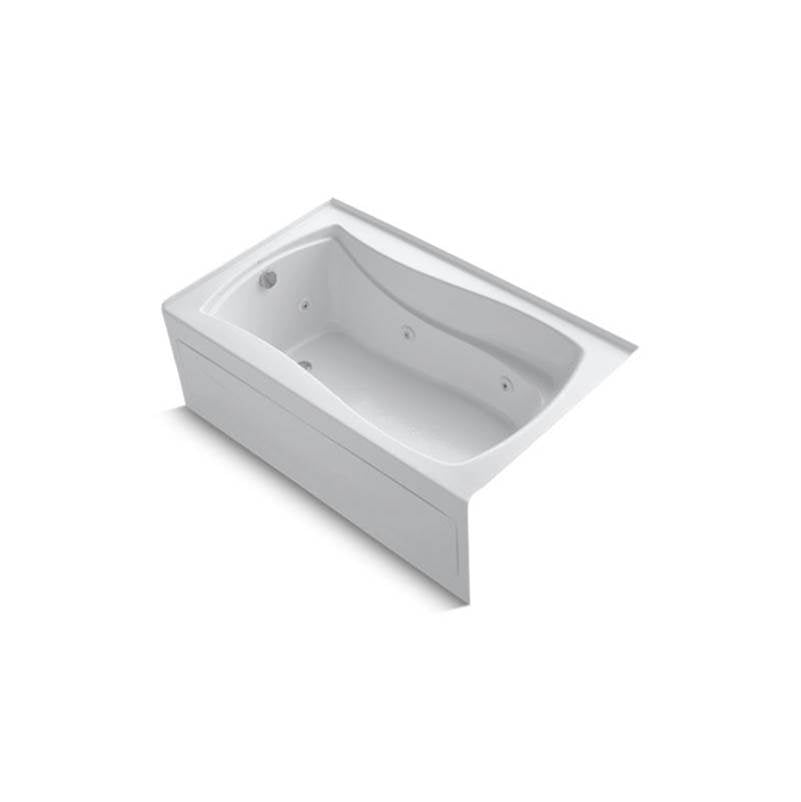 Kohler Mariposa 60" x 36" alcove whirlpool with integral apron, integral flange and left-hand drain  -White