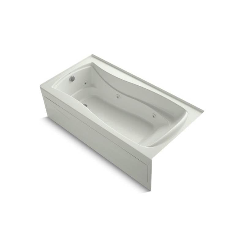 Kohler Mariposa 72" x 36" alcove whirlpool bath with integral apron, integral flange, left-hand drain and heater -Dune