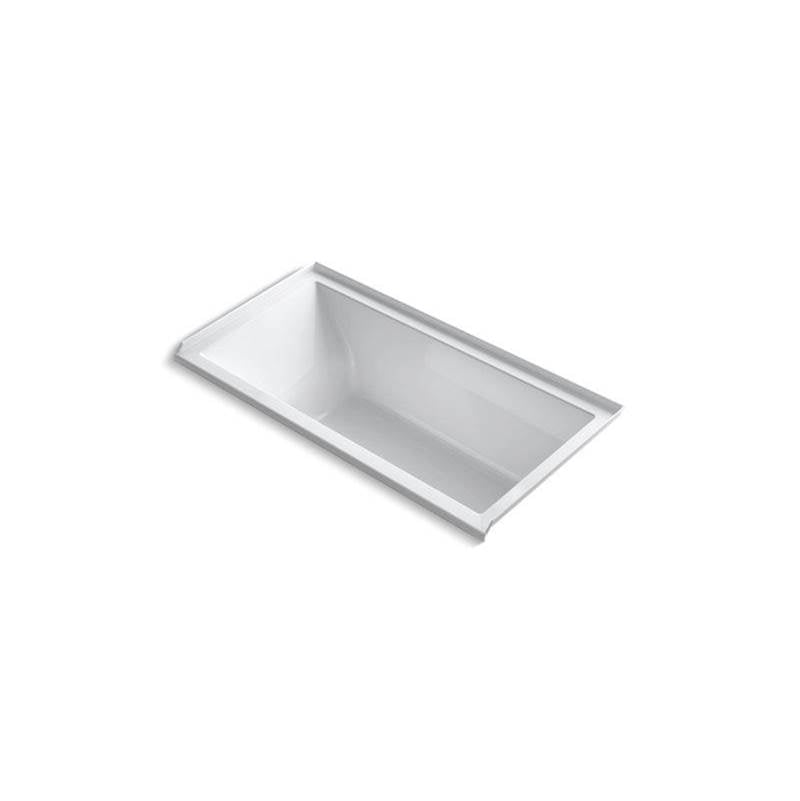 Kohler Underscore Rectangle 60" x 30" alcove bath with integral flange and right-hand drain - White