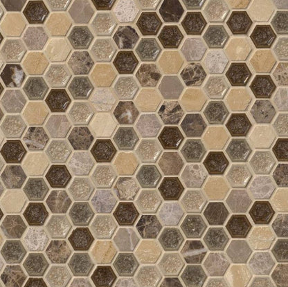 MSI Backsplash and Wall Tile Kensington 1" Hexagon 12" x 12" 8mm