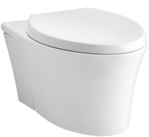 Kohler Veil Wall-hung compact elongated dual-flush toilet with Quiet-Close seat