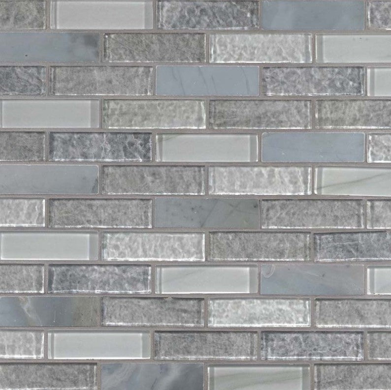 MSI Backsplash and Wall Tile Lupano Glass Stone Blend Mosaic Tile 12" x 12" 8mm