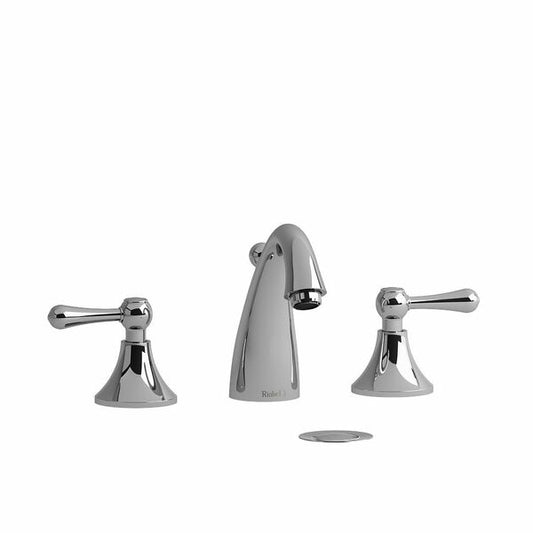 Riobel Classic Traditional Widespread Lavatory Faucet- Chrome With Lever Handles