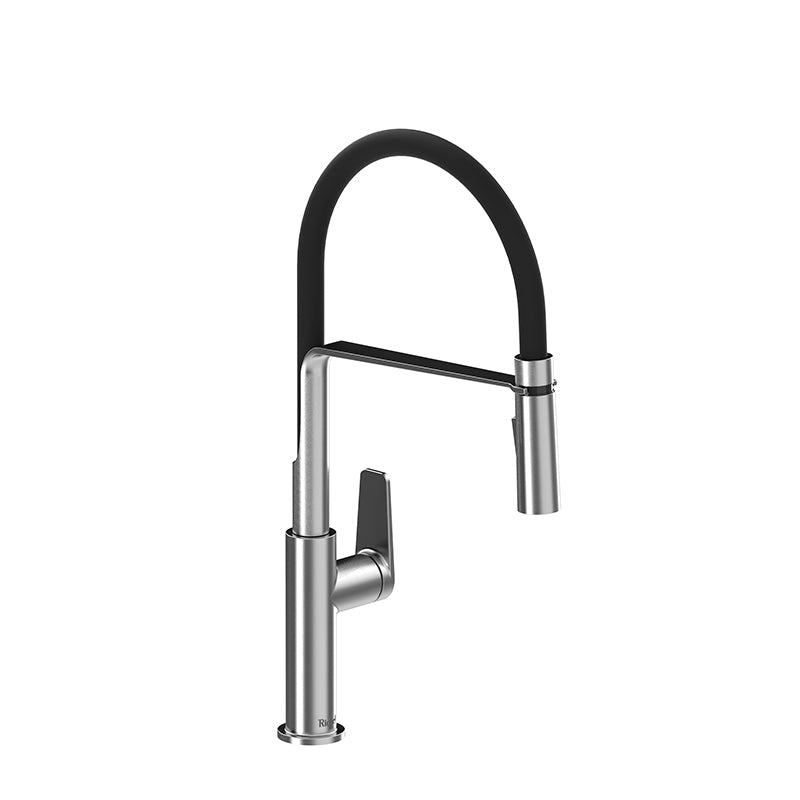 Riobel Mythic Modern 18 1/4" Pulldown Kitchen Faucet- Stainless Steel Finish