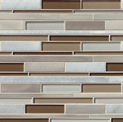 MSI Backsplash and Wall Tile Madison Avenue Glass and Metal Tile 12" x 12" 8mm