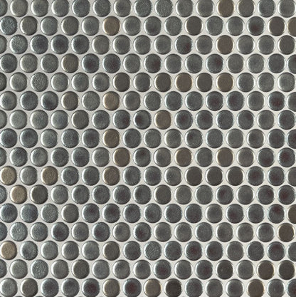 MSI Backsplash and Wall Tile Glossy Metallico Penny Round 6mm 12" x 12"