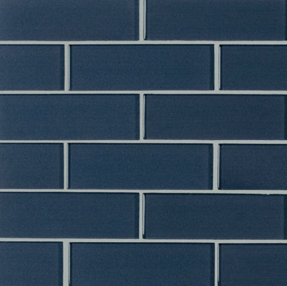 MSI Backsplash and Wall Tile Midnight Glass Subway Tile 2" x 6" 8mm