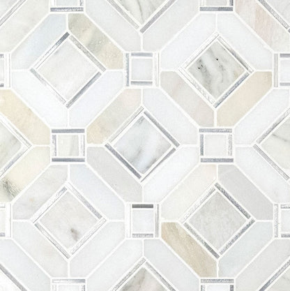 MSI Backsplash and Wall Tile Milano Silver Pattern Mosaic Tile 8mm
