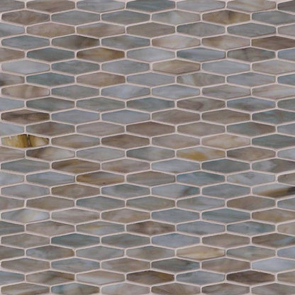 MSI Backsplash and Wall Tile Mochachino Hexagon Pattern Glass Mosaic Tile 3mm 12" x 12"