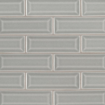 MSI Backsplash and Wall Tile Morning Fog 2" x 6" Beveled Subway Tile Glossy