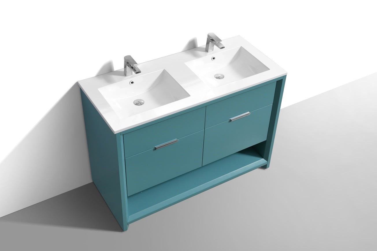 Kube Bath 48″ Double Sink Nudo Modern Bathroom Vanity