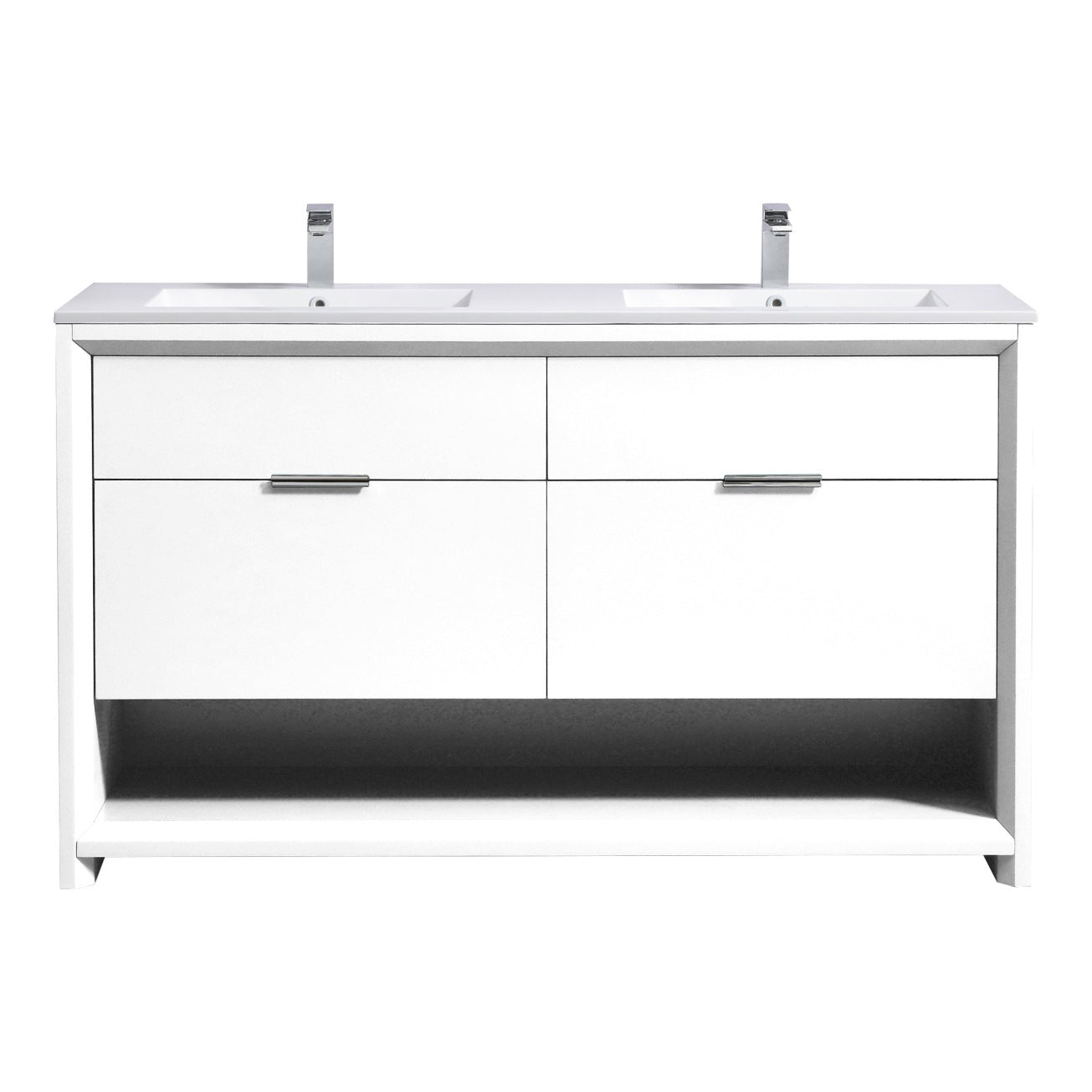 Kube Bath Nudo 60″ Double Sink  Modern Bathroom Vanity