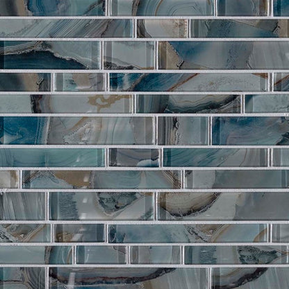 MSI Backsplash and Wall Tile Night Sky Interlocking Glass Mosaic Tile 8mm 11.81" x 11.81" Sheet