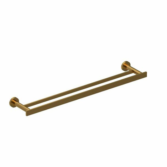 Riobel Paradox Modern Double 24" Towel Bar- Brushed Gold