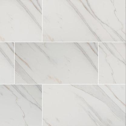 MSI Pietra Calacatta Matte Porcelain Tile 12" x 24"
